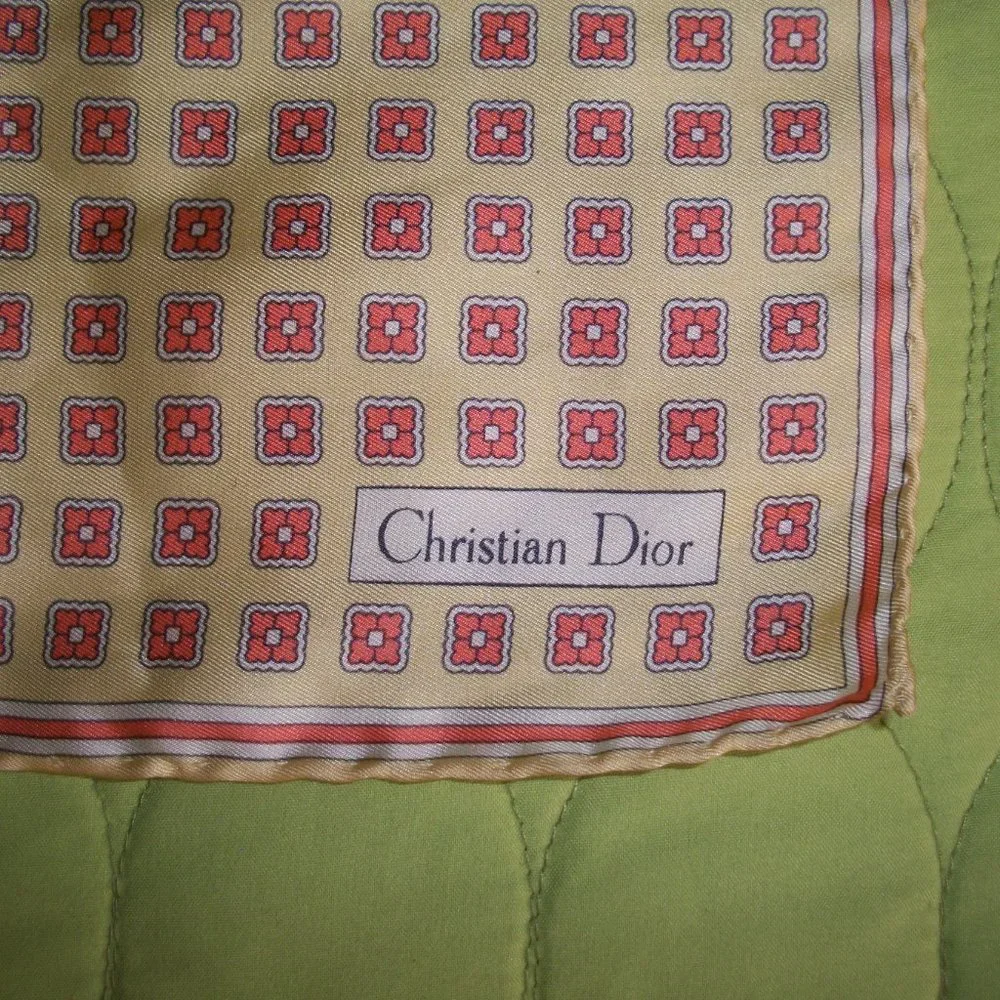 Vintage Christian Dior Silk Handkerchief Scarf
